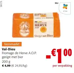 Colruyt Val-Dieu Fromage de Herve A.O.P. gerijpt met bier aanbieding