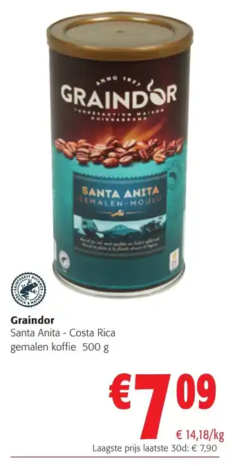 Colruyt Graindor Santa Anita - Costa Rica gemalen koffie aanbieding