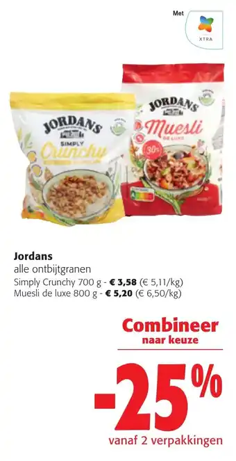 Colruyt Jordans alle ontbijtgranen aanbieding