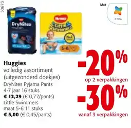 Colruyt Huggies volledig assortiment aanbieding