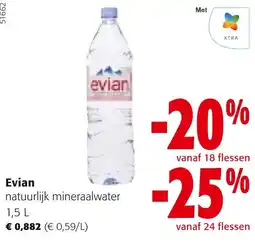 Colruyt Evian natuurlijk mineraalwater aanbieding