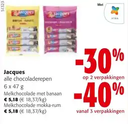 Colruyt Jacques alle chocoladerepen aanbieding