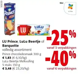 Colruyt Lu prince, lulubeertje of barquette aanbieding