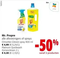 Colruyt Mr. Propre alle allesreinigers of sprays aanbieding