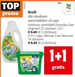 Colruyt Dreft alle vloeibare wasmiddelen of caps aanbieding