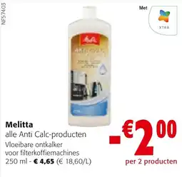 Colruyt Melitta alle Anti Calc-producten aanbieding