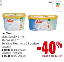 Colruyt Le Chat discs Sensitive 4-in-1 aanbieding