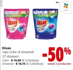 Colruyt Dixan caps Color of Universal aanbieding