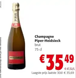 Colruyt Champagne Piper-Heidsieck brut aanbieding