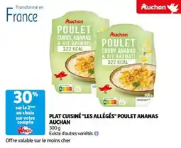 Auchan plat cuisiné les allégés poulet ananas aanbieding