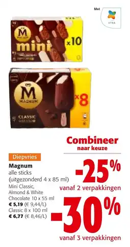 Colruyt Diepvries Magnum alle sticks aanbieding