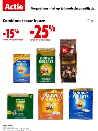 Colruyt Douwe Egberts volledig assortiment aanbieding