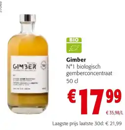 Colruyt Gimber n°1 biologisch gemberconcentraat aanbieding