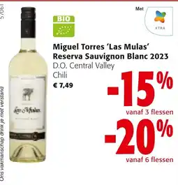 Colruyt Miguel Torres 'Las Mulas' Reserva Sauvignon Blanc aanbieding