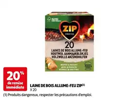Auchan Laine de bois allume-feu zip aanbieding