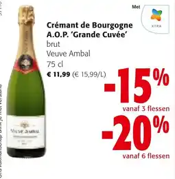 Colruyt Crémant de Bourgogne A.O.P. 'Grande Cuvée' brut Veuve Ambal aanbieding