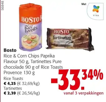 Colruyt Bosto rice toasts aanbieding