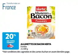 Auchan allumettes de bacon herta aanbieding