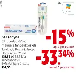 Colruyt Sensodyne alle tandpasta's of manuele tandenborstels aanbieding