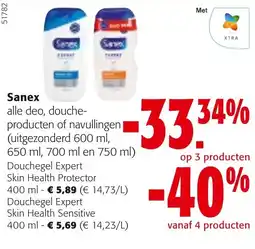Colruyt Sanex alle deo, douche-producten of navullingen aanbieding
