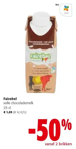 Colruyt Fairebel volle chocolademelk aanbieding