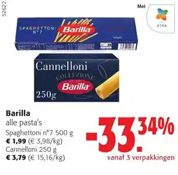 Colruyt Barilla alle pasta's aanbieding