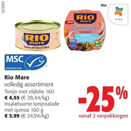 Colruyt Rio Mare volledig assortiment aanbieding