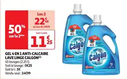 Auchan gel 4 en 1 anti-calcaire lave linge calgon aanbieding