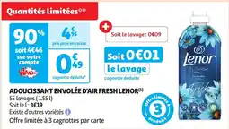 Auchan adoucissant envelée d'air fresh lenor aanbieding