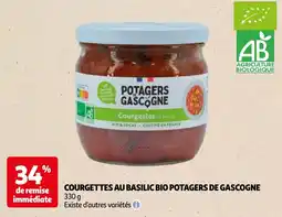 Auchan courgettes au basilic bio potagers de gasconge aanbieding