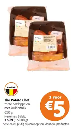 Colruyt The Potato Chef zoete aardappelen met kruidenmix aanbieding