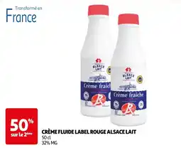Auchan Crème fluide label rouge alsace lait aanbieding