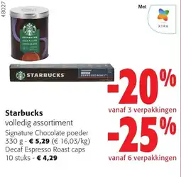 Colruyt Starbucks volledig assortiment aanbieding