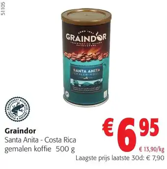 Colruyt Graindor Santa Anita - Costa Rica gemalen koffie aanbieding