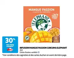 Auchan infusion mangue passion curcuma elephant aanbieding