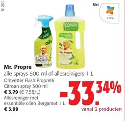 Colruyt Mr. Propre alle sprays 500 ml of allesreinigers 1 L aanbieding