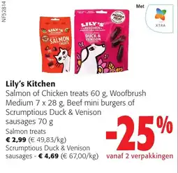 Colruyt Lily's Kitchen Salmon of Chicken treats aanbieding