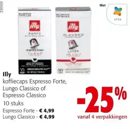 Colruyt illy koffiecaps Espresso Forte, Lungo Classico of Espresso Classico aanbieding