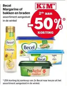 Spar Becel Margarine of bakken en braden aanbieding