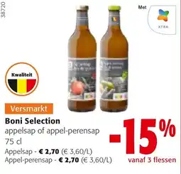 Colruyt Boni Selection appelsap of appel-perensap aanbieding