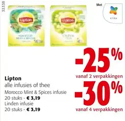 Colruyt Lipton alle infusies of thee aanbieding