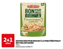 Auchan doypack bon pour nous riz à la forestière poulet rôti william saurin aanbieding