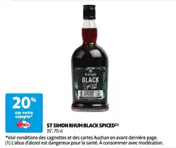 Auchan St simon rhum black spiced aanbieding