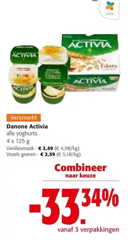 Colruyt Danone Activia alle yoghurts aanbieding