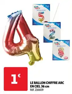 Auchan le ballon chiffre arc en ciel aanbieding