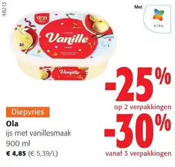 Colruyt Ola ijs met vanillesmaak aanbieding