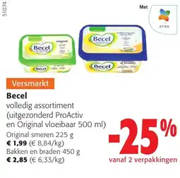 Colruyt Becel volledig assortiment aanbieding