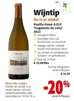 Colruyt Pouilly-Fumé A.O.P. 'Fragments de Loire' aanbieding