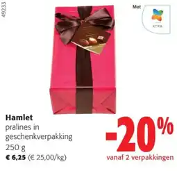Colruyt Hamlet pralines in geschenkverpakking aanbieding