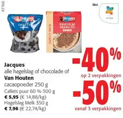 Colruyt Jacques alle hagelslag of chocolade of Van Houten aanbieding